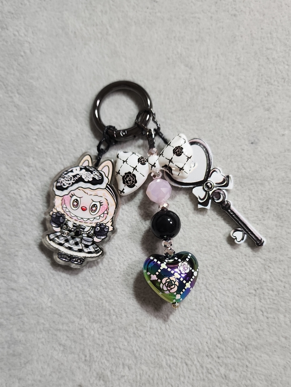 Cute Labubu Keychain with Charms